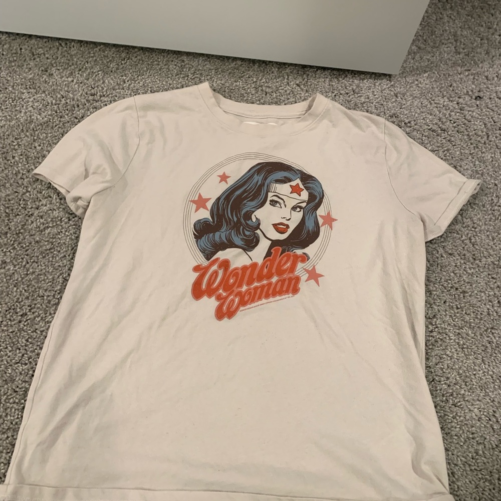 Abercrombie Kids Cream Graphic Short Sleeve Tee